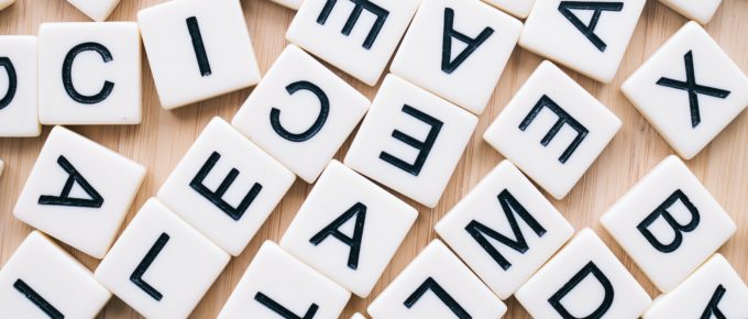 Letter Tiles on a Table