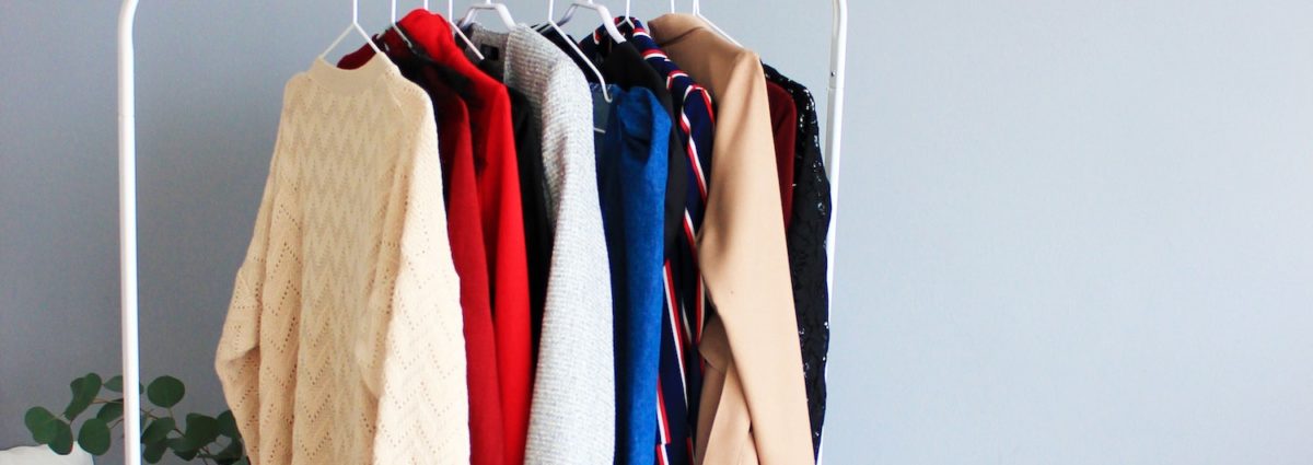 Clothing on a rack